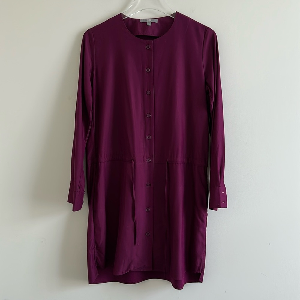 Uniqlo Women’s Button-Up Drawstring Waist Dress - Picture 3 of 16